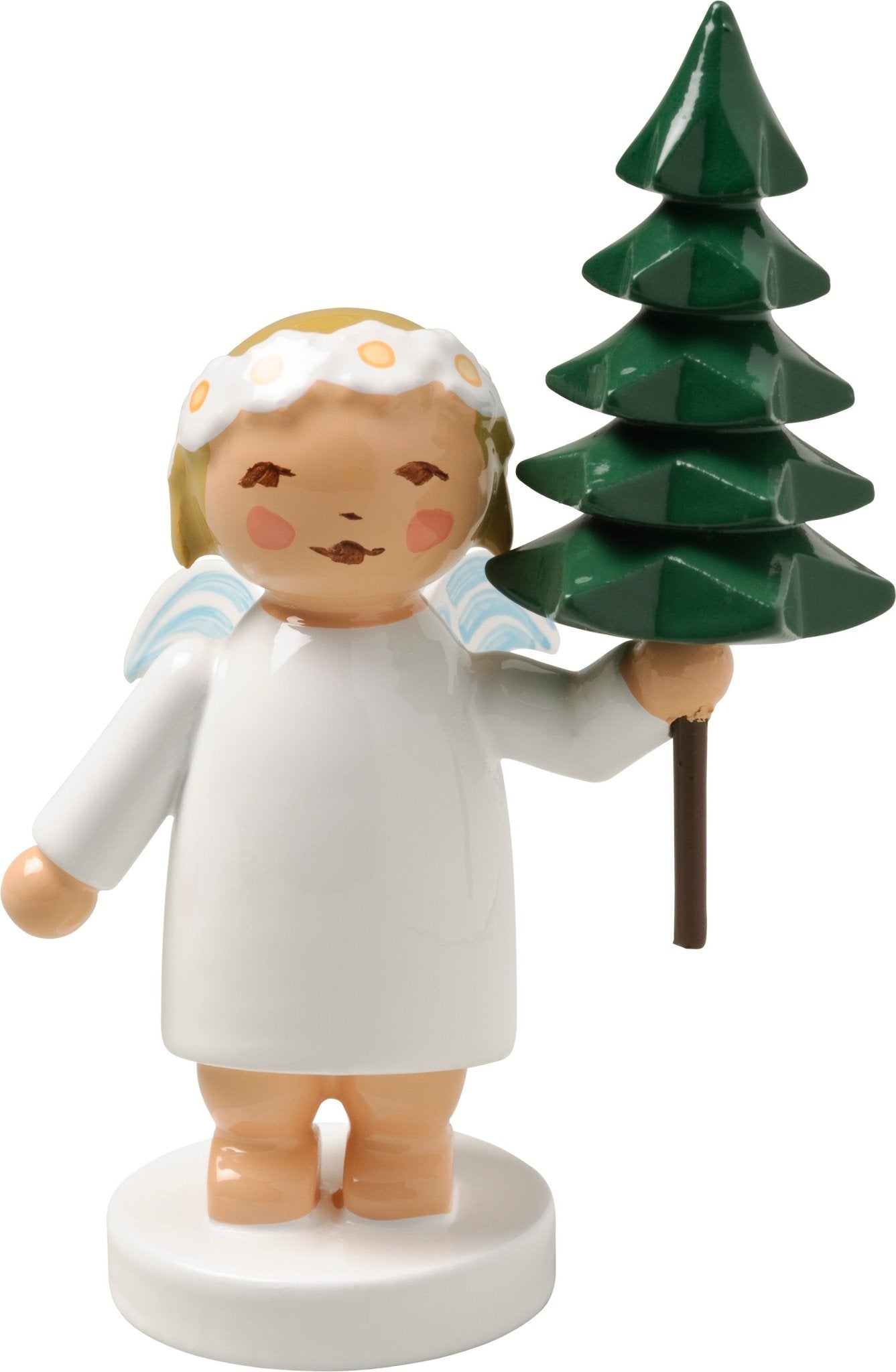 WUK - 634/30/4 - Wendt & Kühn 'Margeritenengel mit Tannenbaum, stehend - 6 cm'