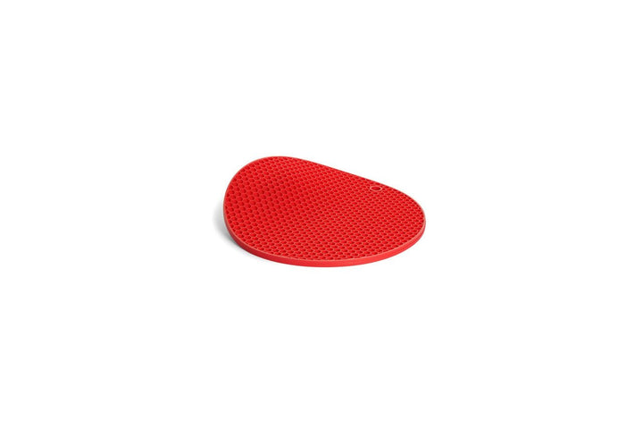 WOL-MA24 - WOLL, Silikon-Untersetzer mit wabenstruktur rund, D24cm, rot