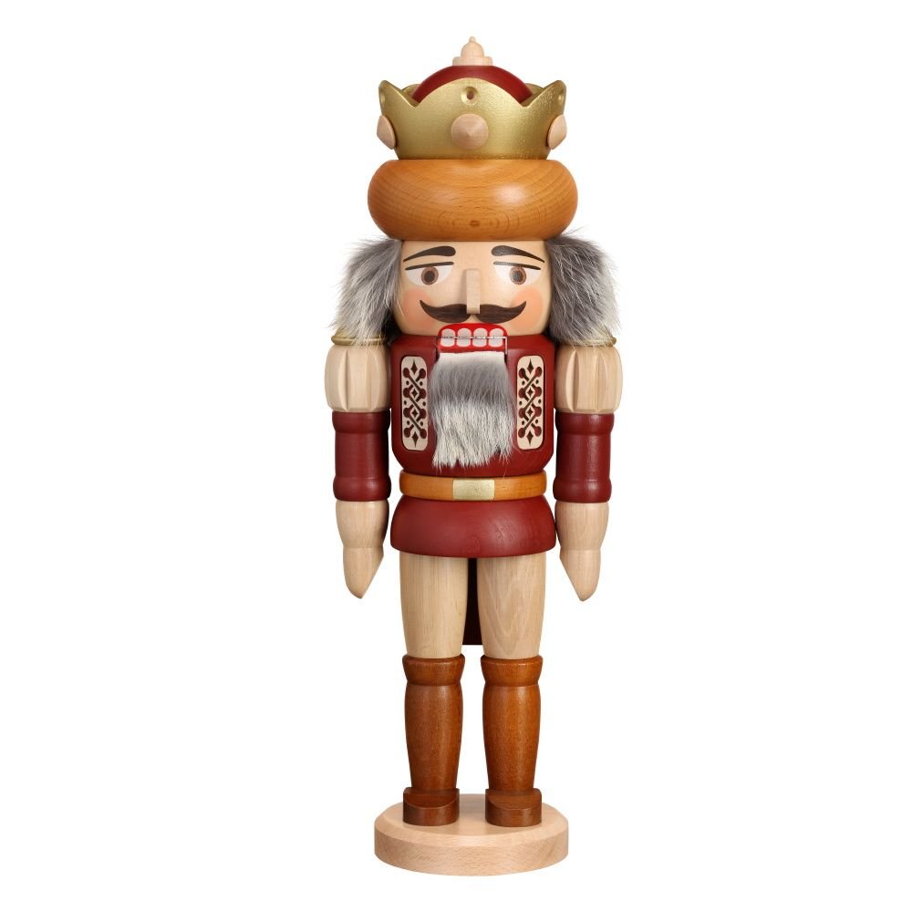 ZEI-3250 - Zeidler Holzkunst - Echte Naturburschen - Nussknacker König ca. 45cm