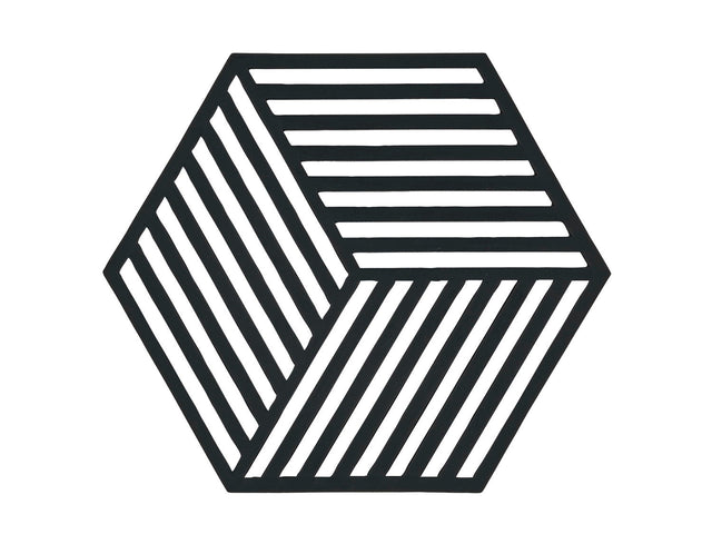 F&H-330135 - Zone Denmark, Untersetzer Hexagon black, 16 x 14 x 0,9 cm