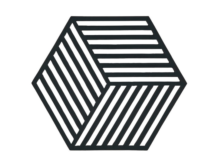 F&amp;H-330135 - Zone Denmark, Untersetzer Hexagon black, 16 x 14 x 0,9 cm