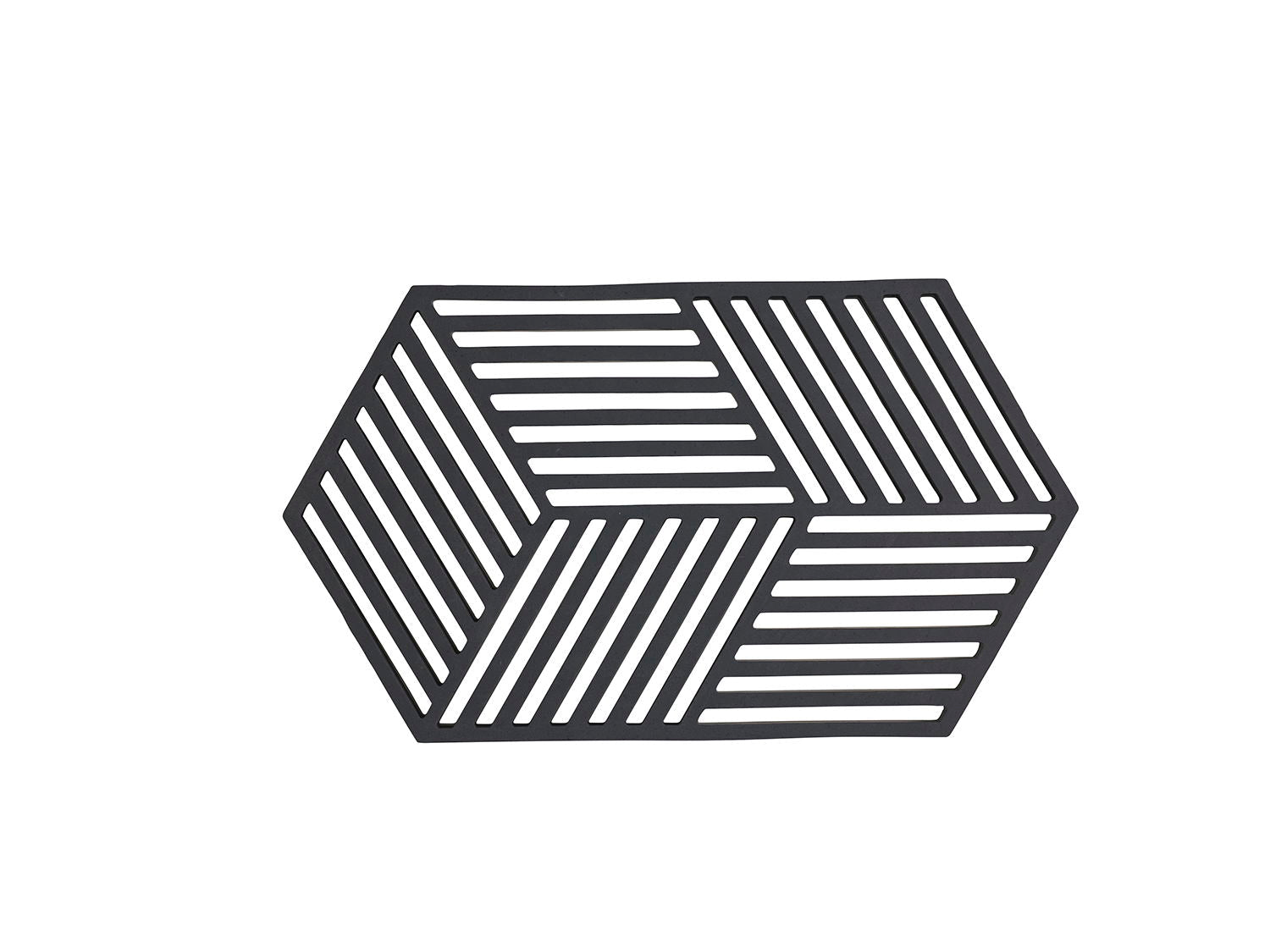 F&H-31610 - Dánia zóna, hatszög alakú poháralátét, fekete, 24 x 14 x 0,9 cm