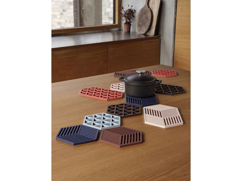 F&H-36550 - Zone Denmark, Untersetzer Hexagon, Burgundy, 16 x 14 x 0,9 cm