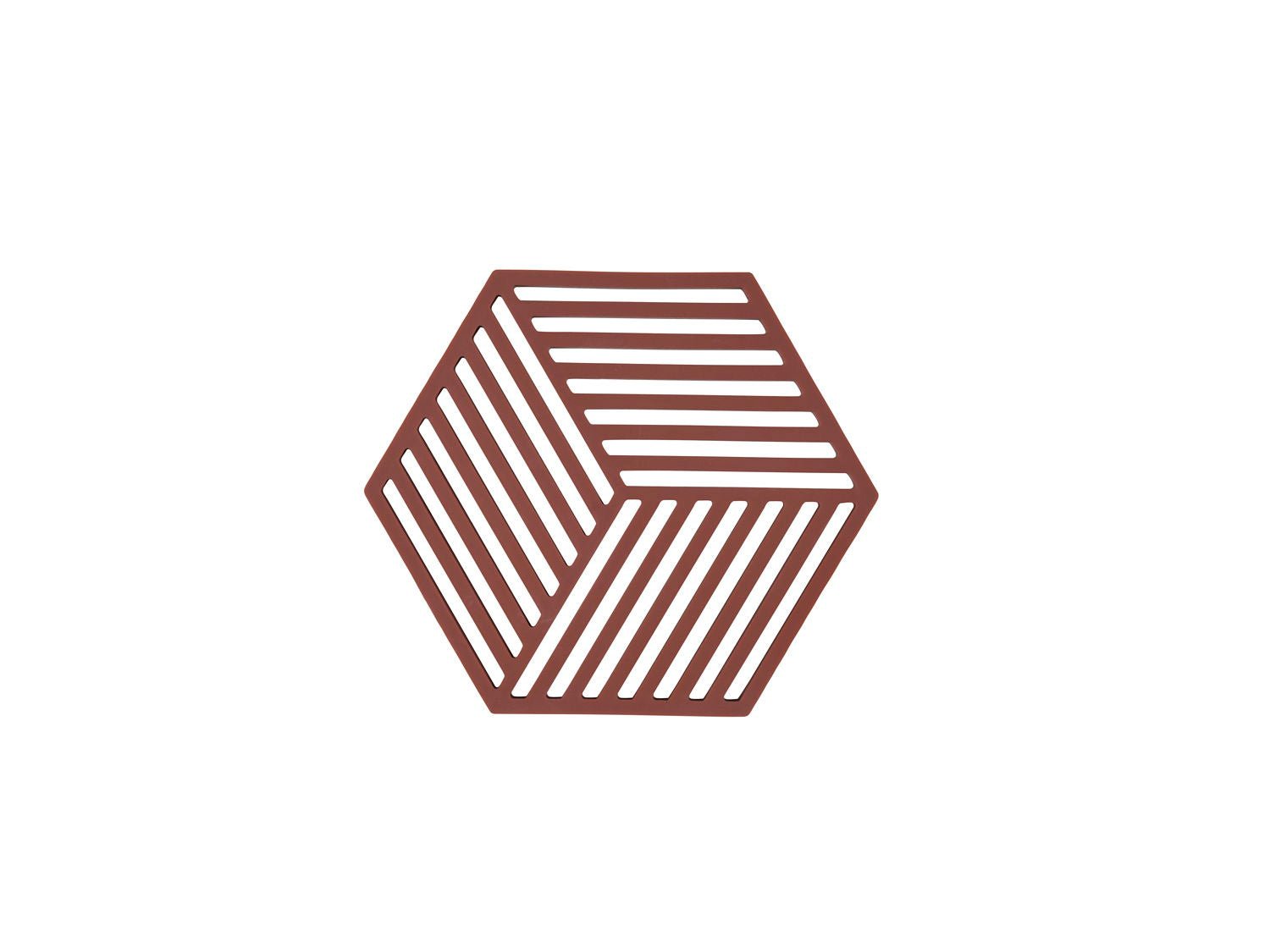 F&H-36550 - Zone Denmark, hatszög alakú poháralátét, burgundi, 16 x 14 x 0,9 cm