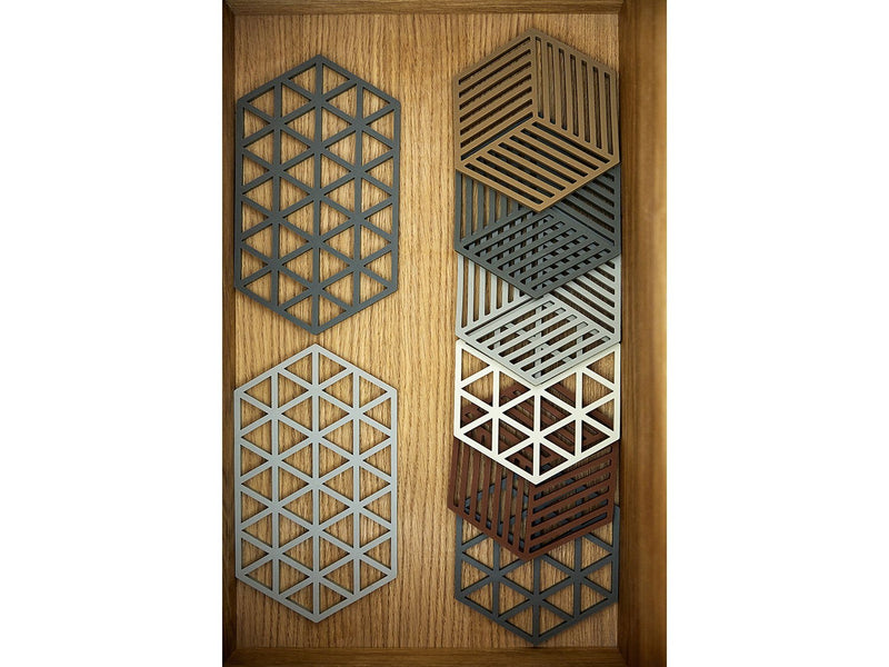 F&H-24349 - Zone Denmark, Untersetzer Hexagon, Olive green, 16 x 14 x 0,9 cm