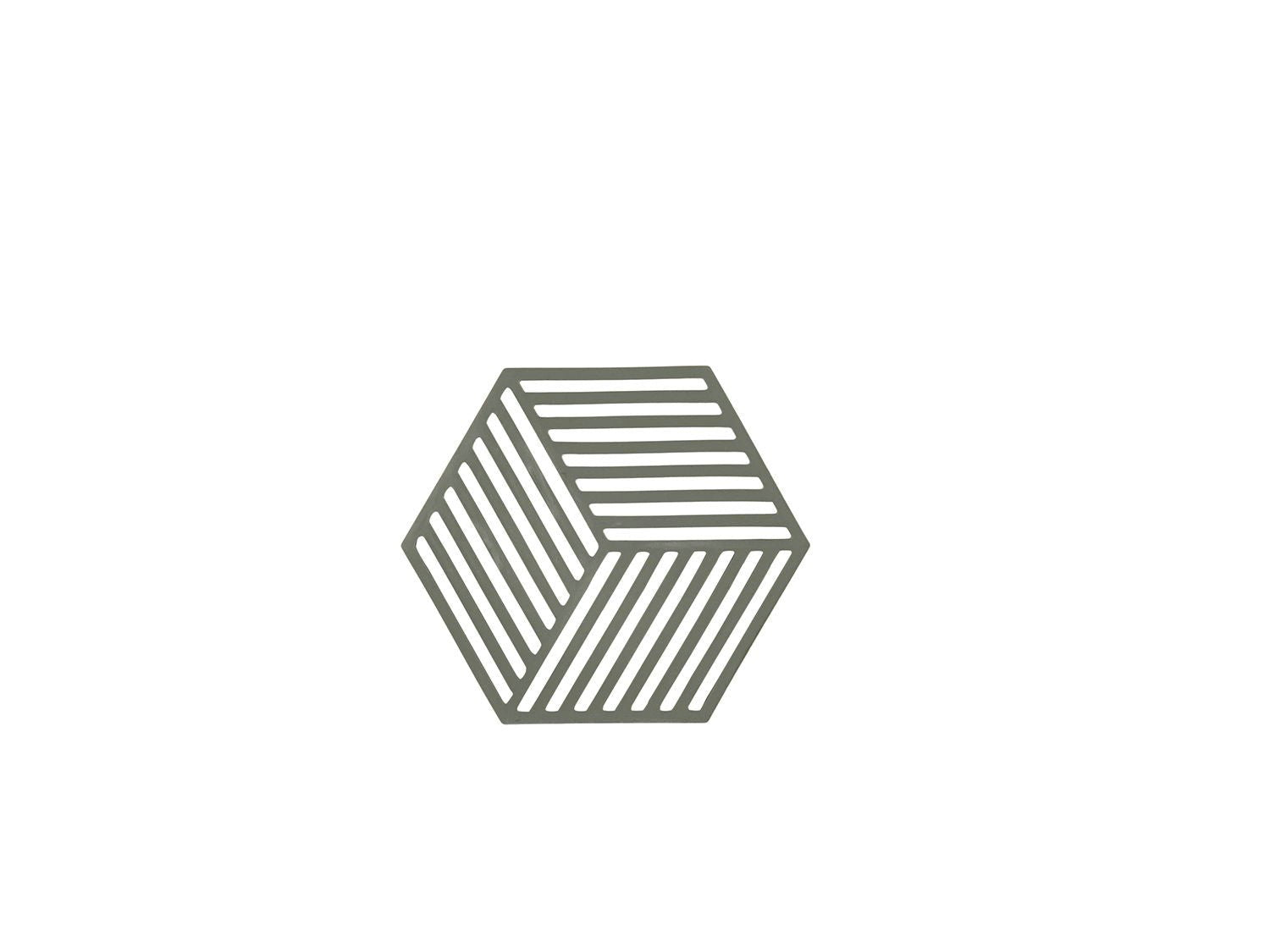 F&H-24349 - Zone Denmark, Hexagon Coaster, Olive Green, 16 x 14 x 0.9 cm
