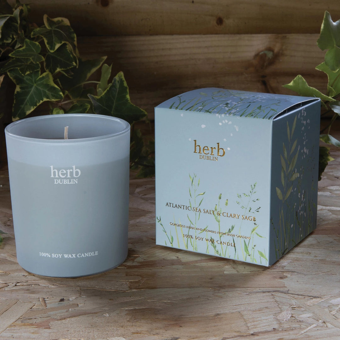 herb - HC - SEA - 89 - Atlantic Meersalz Kerze, herb DUBLIN