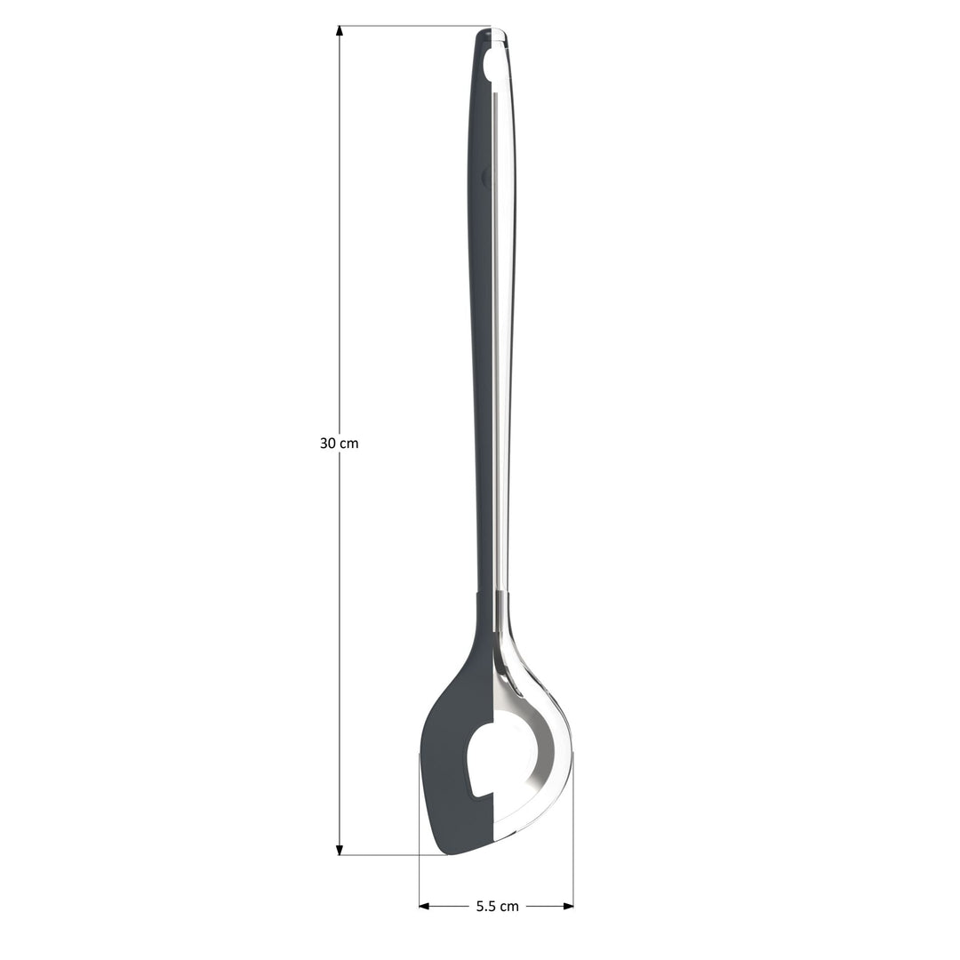 KOBL - 22026.10 - Backlöffel 30cm, KochBlume, Silikon, Edelstahl, anthrazit