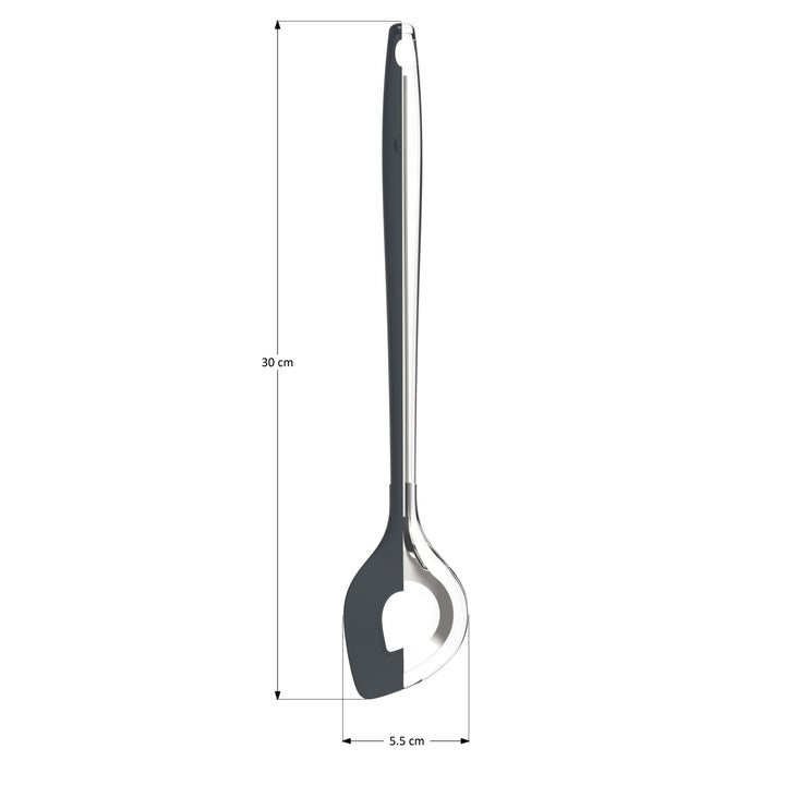 KOBL - 22026.12 - Backlöffel 30cm, KochBlume, Silikon, Edelstahl, taupe