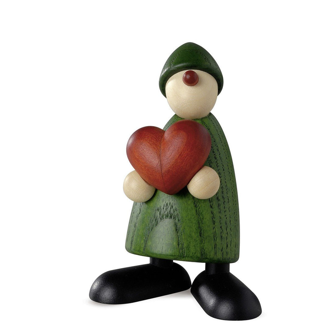 KOE - 5060gruen - Bjoern Koehler - Gratulant - Theo mit Herz, grün, 8,3cm
