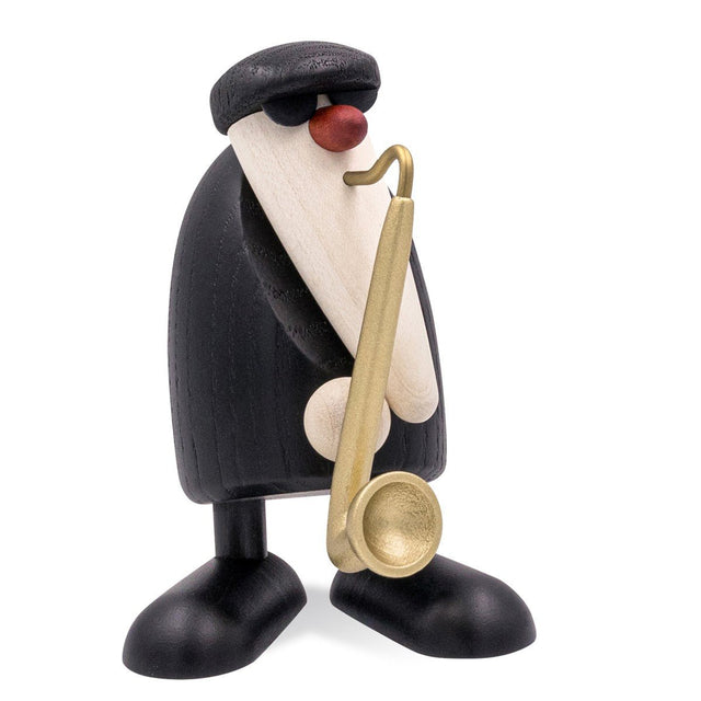 KOE - 5694 - Bjoern Koehler - Kapelle - Herr Steiger am Saxofon, schwarz, 8,5cm