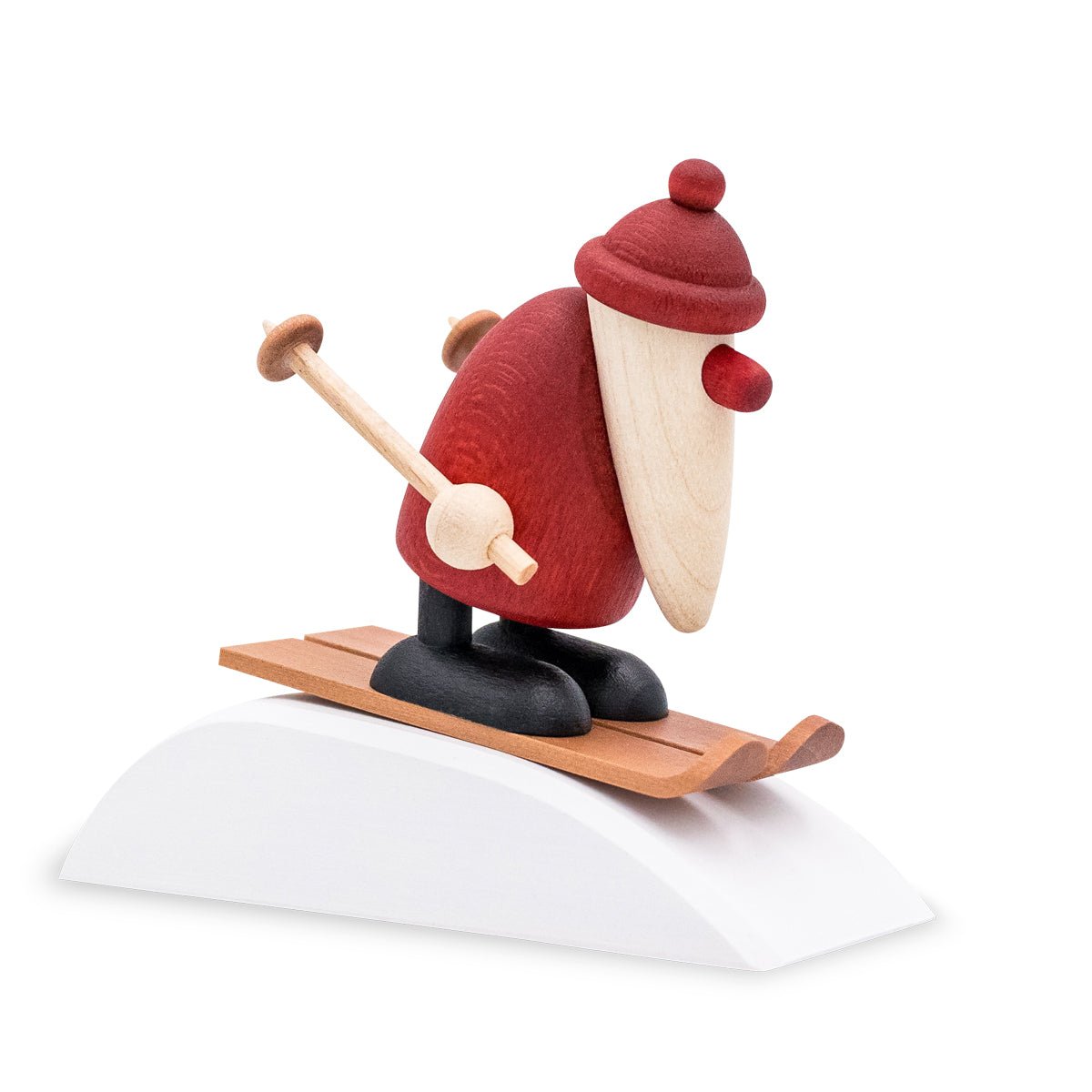 KOE - 11640 - Bjoern Koehler - Miniaturset 8 - Weihnachtsmann auf Ski am Hügel - klein - 2023