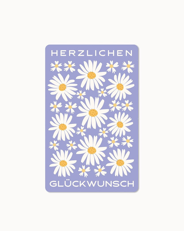 CHI - LC308 - chic.mic 'Lunacard Postkarte' "Herzlichen Glückwunsch"