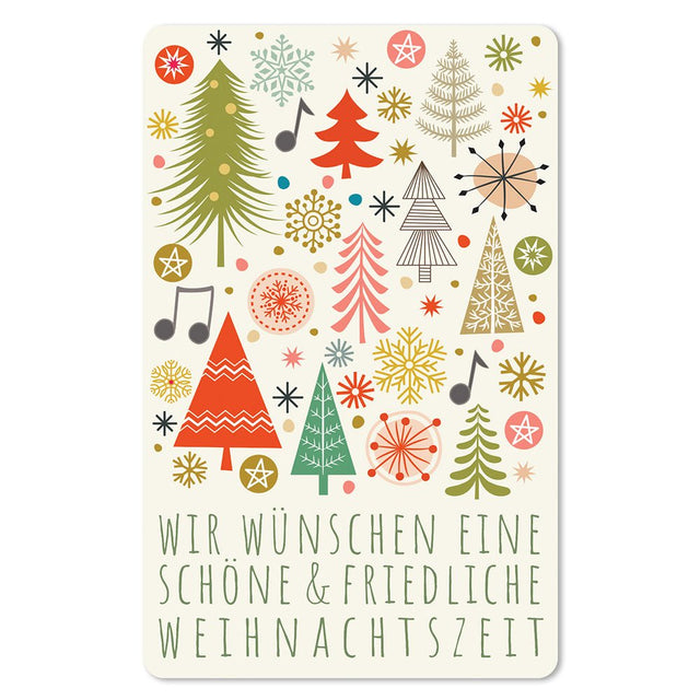 CHI - LC640 - chic.mic 'Lunacard Postkarte' "Schöne & friedliche Weihnachtszeit"