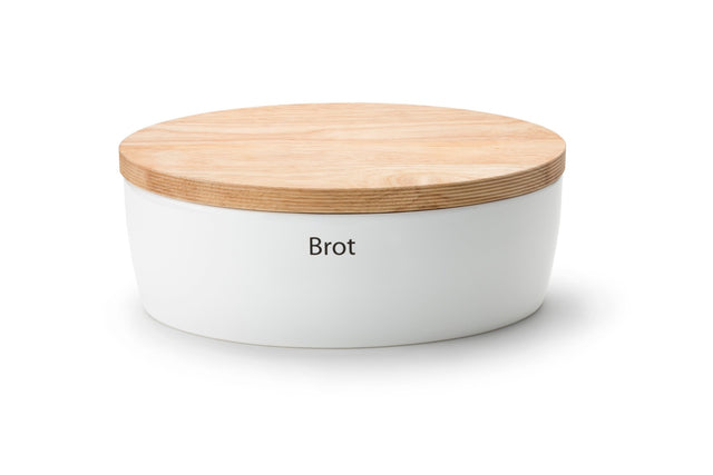3932000 - Continenta Aufbewahrung 'Brottopf oval mit Holzdeckel - Keramik'
