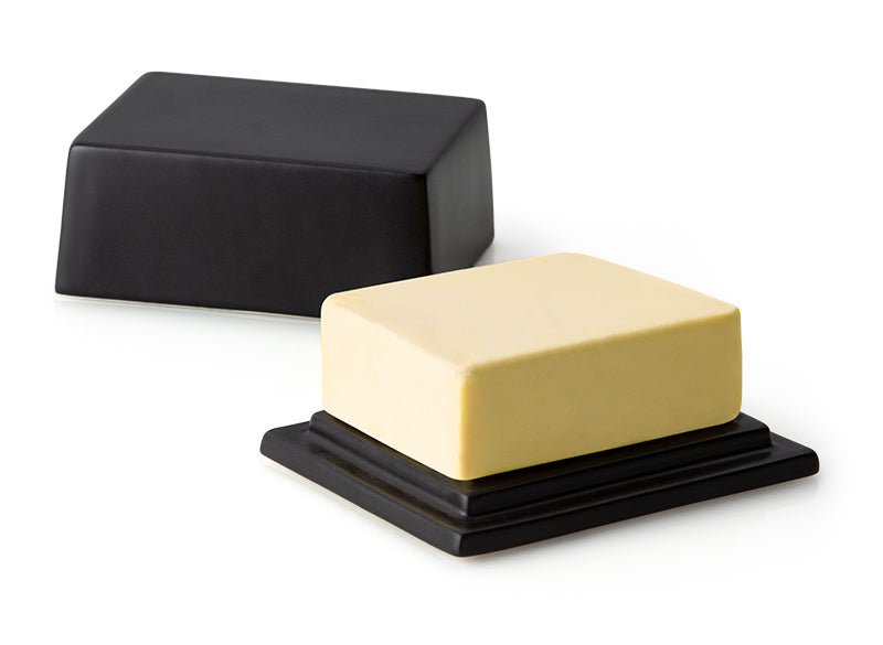 3726000 - Continenta - Butterdose für 250 g Butter - Keramik, schwarz