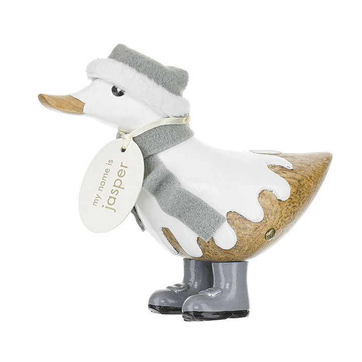 dcuk - X22D9ALP - L - weissesKleid - dcuk - Alpine Christmas weißes Kleid - links blickend - Achtung Bild ist gerade blickend - h 11 cm&