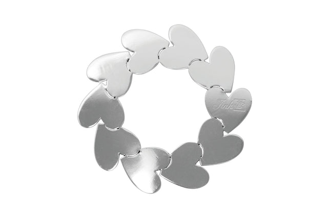 FINK - 151153 - FINK 'Dekoration Kranz, Herzen aus Edelstahl, D11cm'