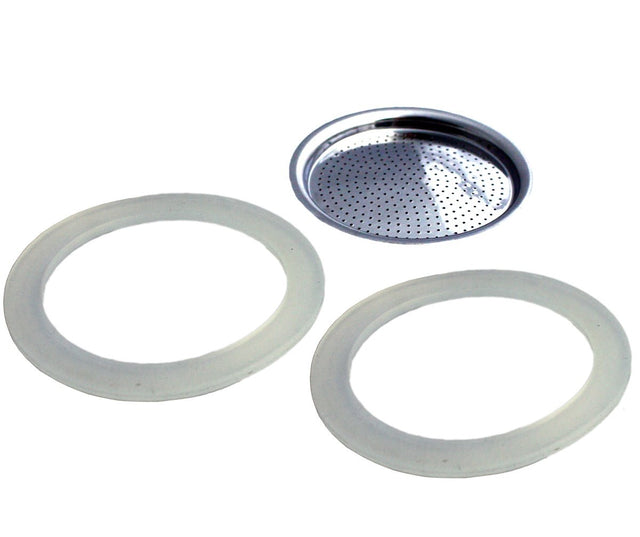 GE16240 - GEFU '2 Dichtungsringe/ 1 Filter für Art. - Nr. 16140 Espressokocher EMILIO'