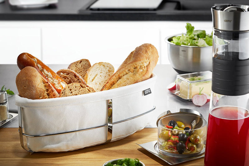 GE33661 - GEFU 'Brotkorb BRUNCH, oval weiß - Servieren/Anrichten'