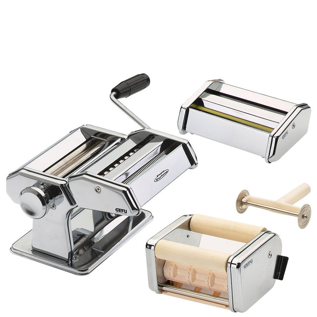 GE28300 - GEFU 'Pastamaschine DE LUXE Set mit Vorsätzen für 6 verschiedene Nudelsorten'