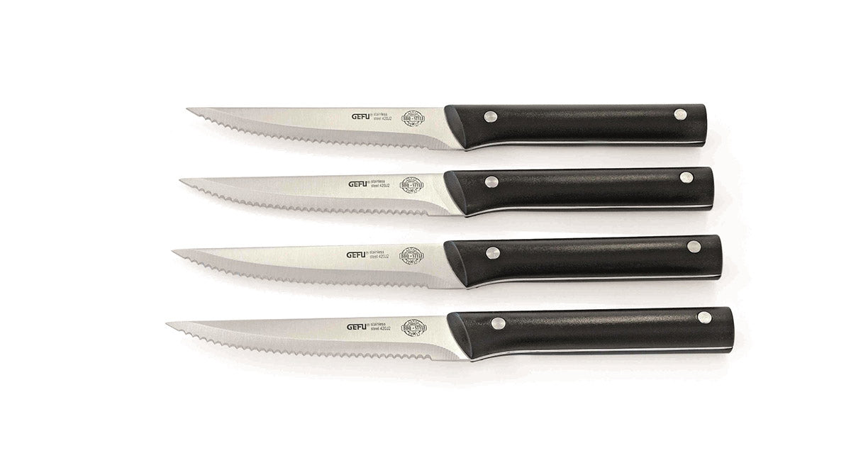 GE89155 - GEFU 'Steakmesser BBQ, 4 Stück - Braten / BBQ'