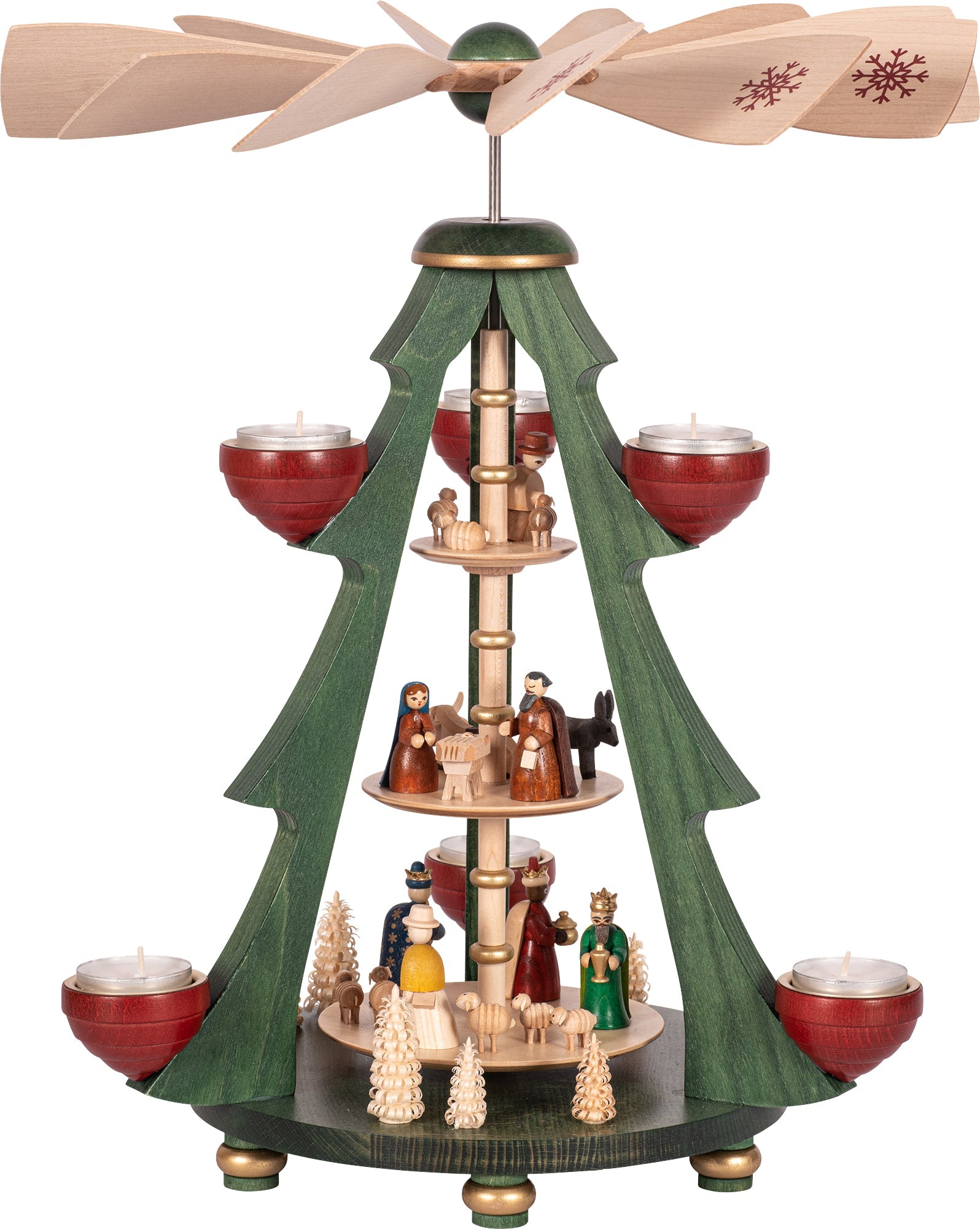 RGL-15830 - Glässer Volkskunst 'Baumpyramide Christi Geburt 2 - stöckig' 40cm