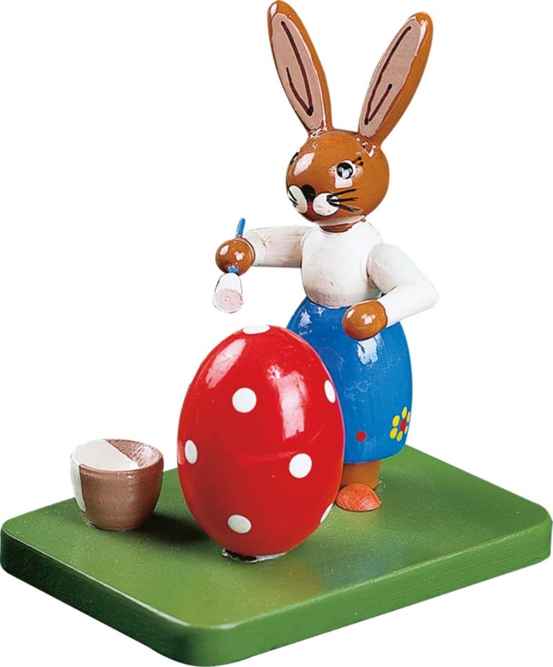 RGL - 13015 - Glässer Volkskunst 'Hasenmädchen malend - 8cm'