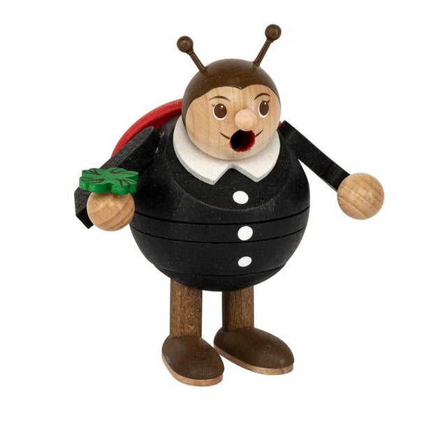 RGL - 26714 - Glässer Volkskunst 'Minikugelrauchfigur Marienkäfer' 9cm
