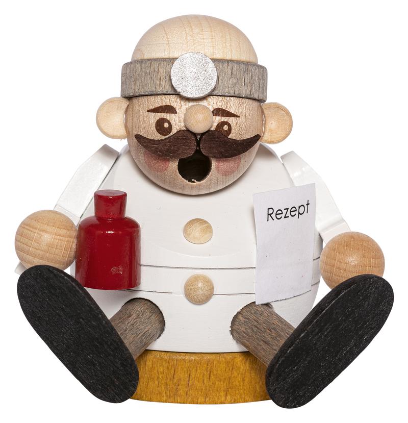 RGL - 26709 - Glässer Volkskunst 'Minikugelrauchmann Arzt' 7cm