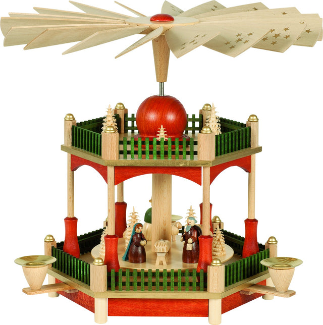 RGL - 86021 - Glässer Volkskunst 'Pyramide Christi Geburt 1 - stöckig' 28cm