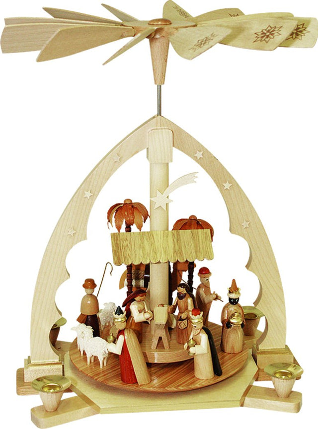 RGL - 16132 - Glässer Volkskunst 'Pyramide Christi Geburt' 40cm