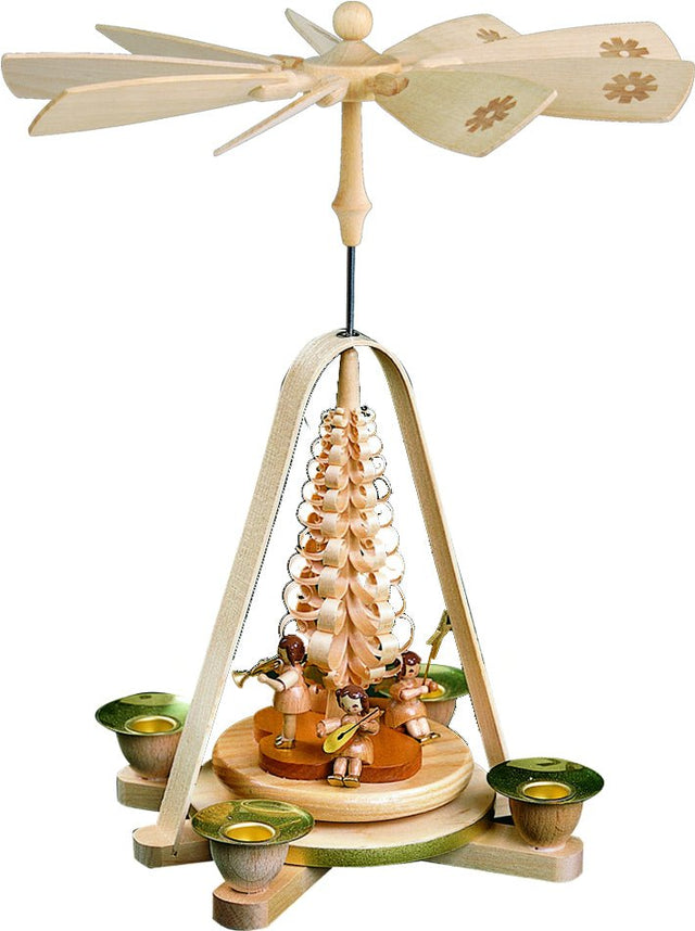 RGL - 16625 - Glässer Volkskunst 'Pyramide Engelkonzert, natur' 28cm