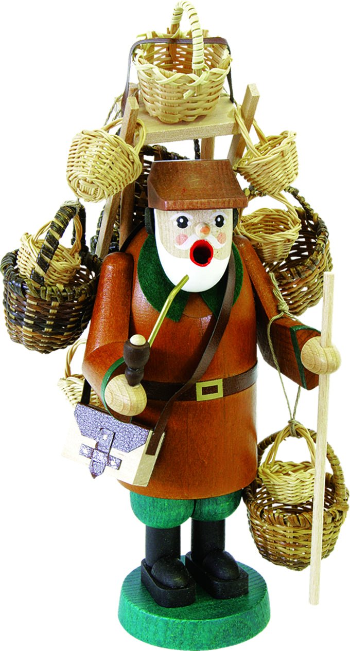 RGL - 26085 - Glässer Volkskunst 'Räuchermann Korbhändler' 23cm