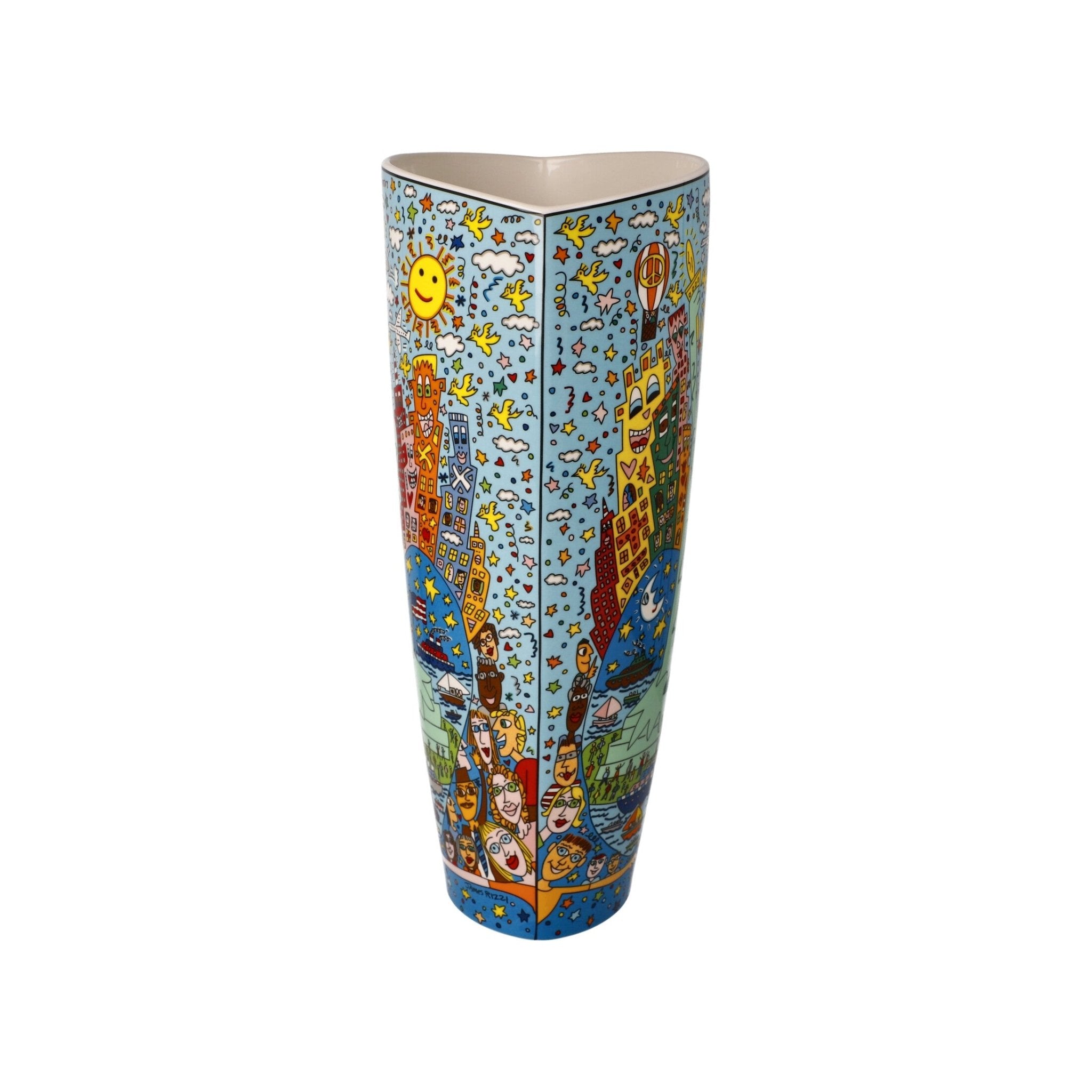 Goebel Pop Art James Rizzi Vase 'Big Apple on Liberty 28' 2023