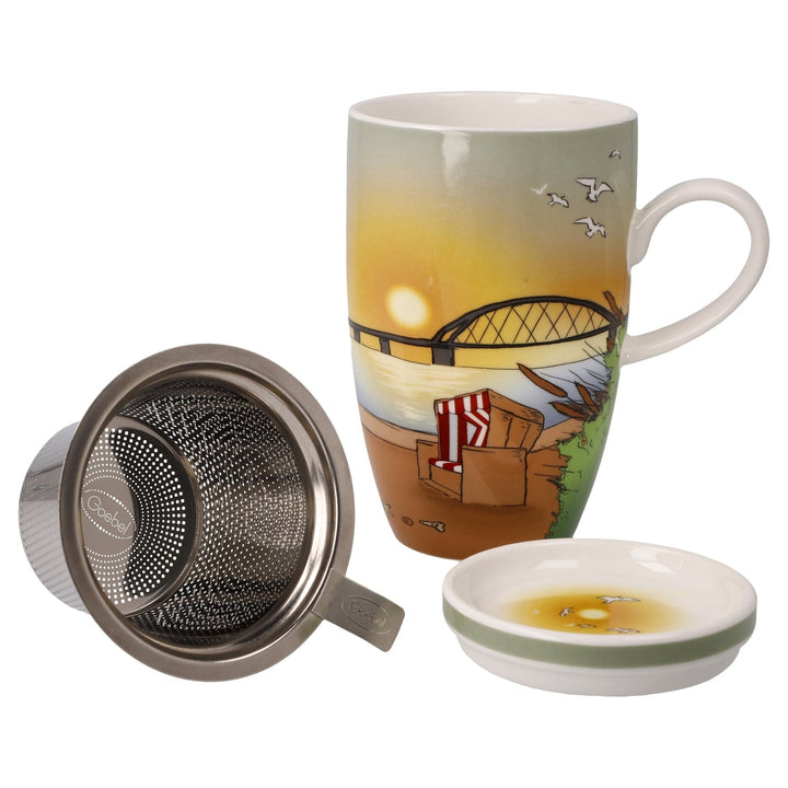 23102191 - Goebel Scandic Home Wohnaccessoires Teetasse mit Deckel und Sieb &