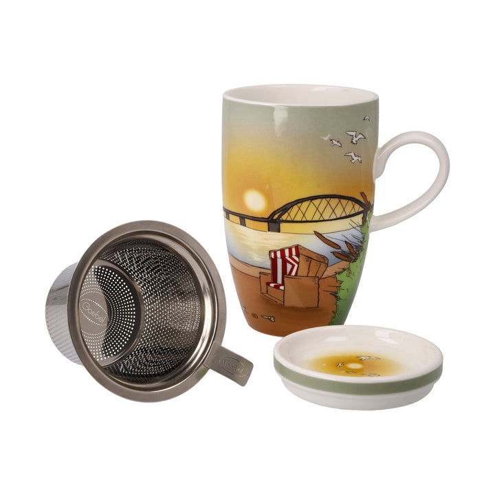 23102191 - Goebel Scandic Home Wohnaccessoires Teetasse mit Deckel und Sieb &