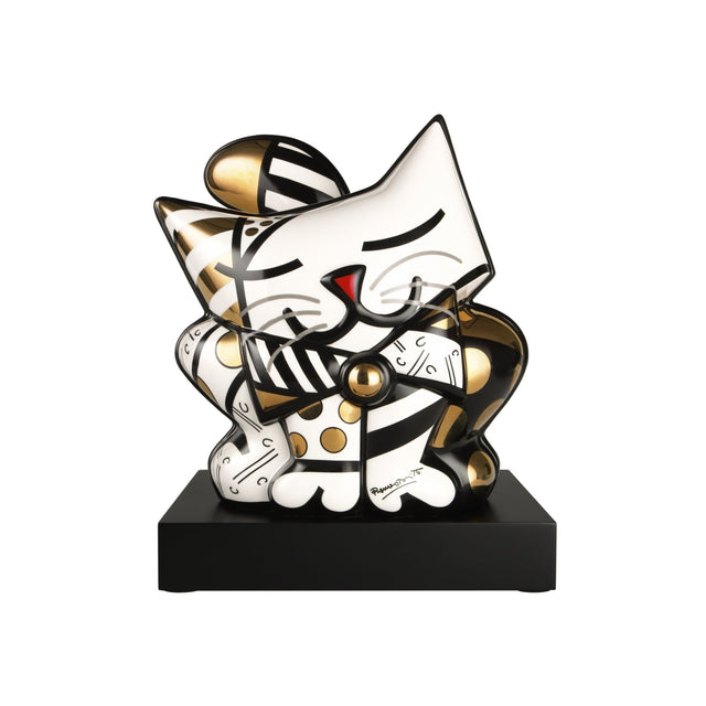 66453281 - Romero Britto - Gato Dorado, Goebel, Figura, 2024