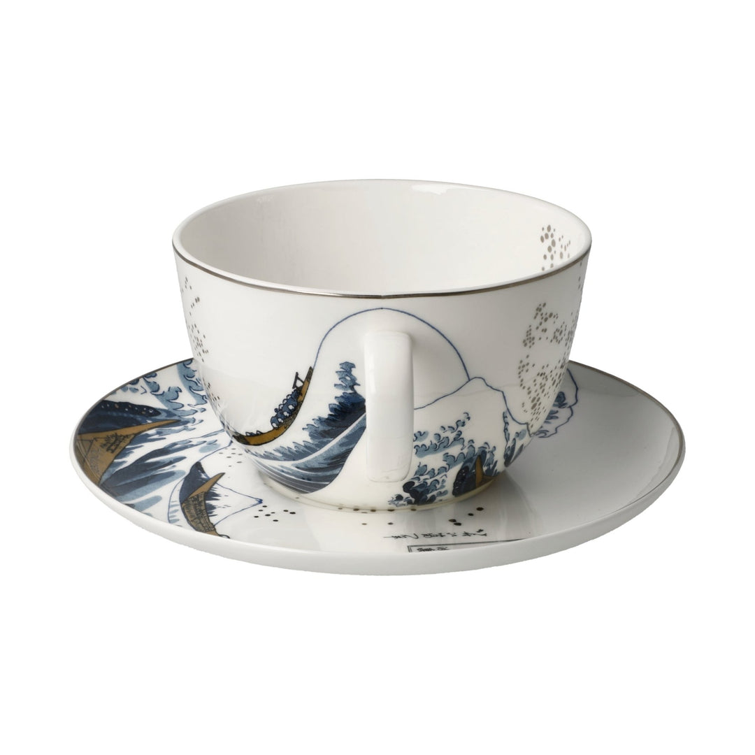 67075011 - Hokusai - Fala, Goebel, Filiżanka kawy z mlekiem, 2024