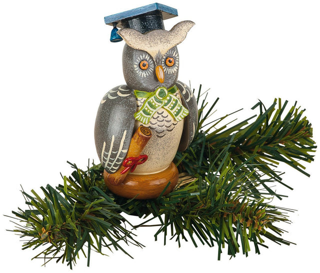 HUB - 140h0004 - Hubrig Volkskunst 'Baumclipser - Eule 8,5cm'