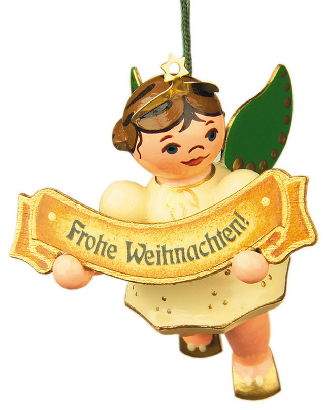 HUB - 120h1001 - Hubrig Volkskunst 'BBH - Engel - Frohe Weihnacht 6cm'