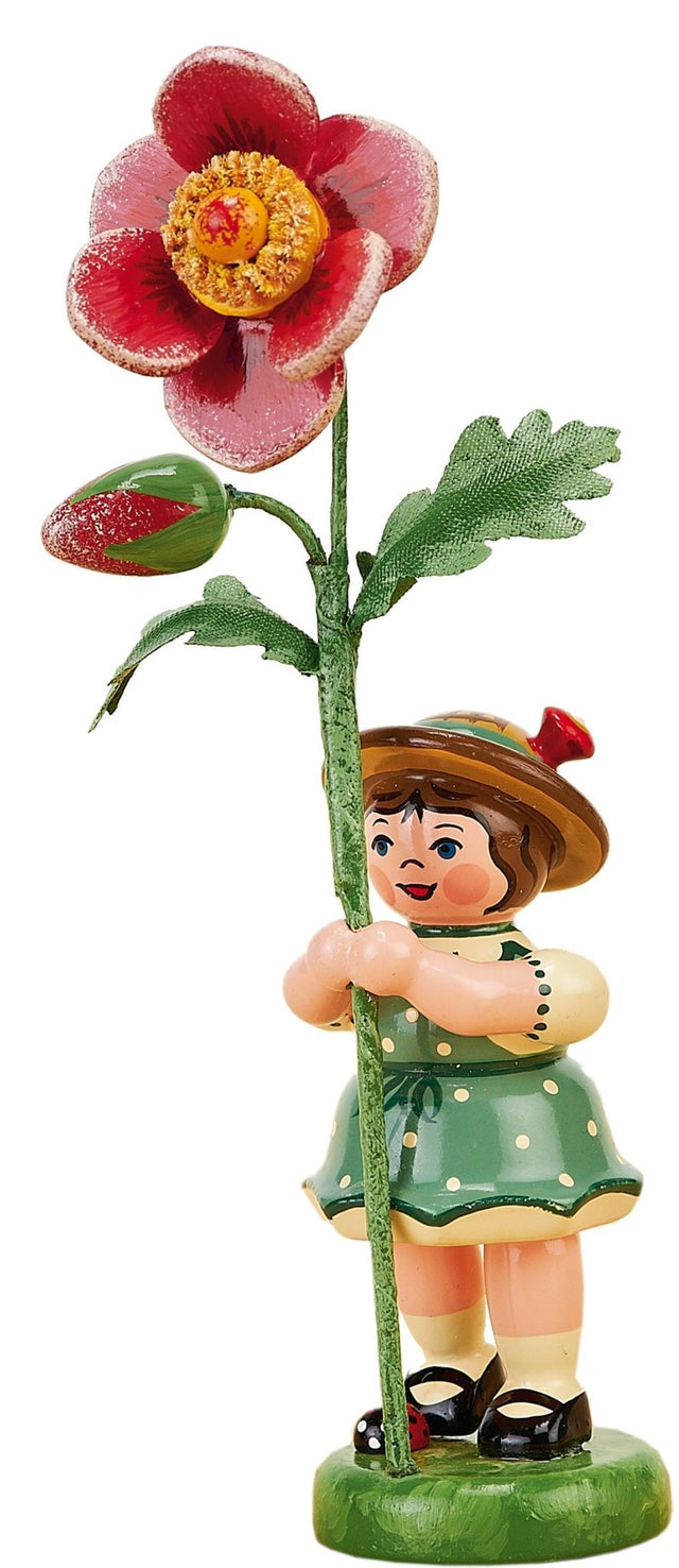HUB - 307h0070 - Hubrig Volkskunst 'Blumenkinder Mädchen mit Heckenrose'