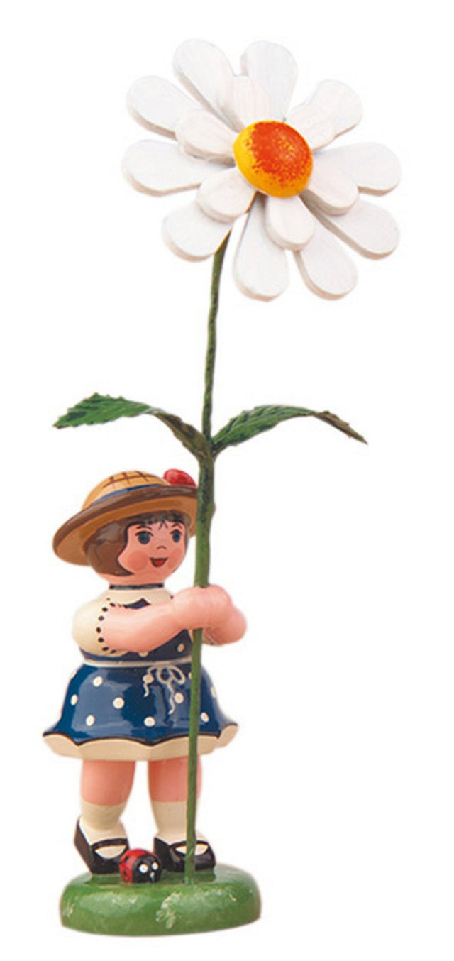 HUB - 307h0042 - Hubrig Volkskunst 'Blumenkinder Mädchen mit Margerite - 11cm''