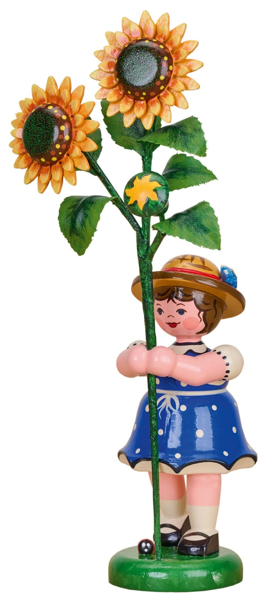 HUB - 307h5005 - Hubrig Volkskunst 'Blumenkinder Mädchen - Sonnenblume 17cm' 2024