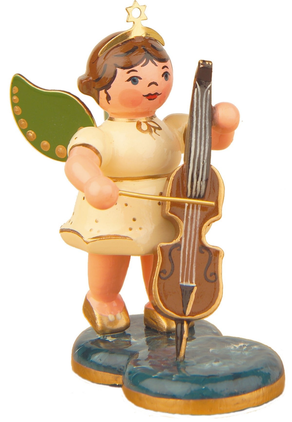 HUB - 121h0022 - Hubrig Volkskunst 'Engel mit Cello 6,5cm'