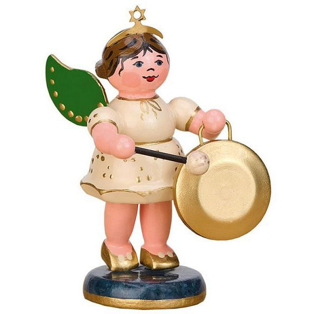 HUB - 121h0045 - Hubrig Volkskunst, Ängel med gong 6,5 cm, ny 2024