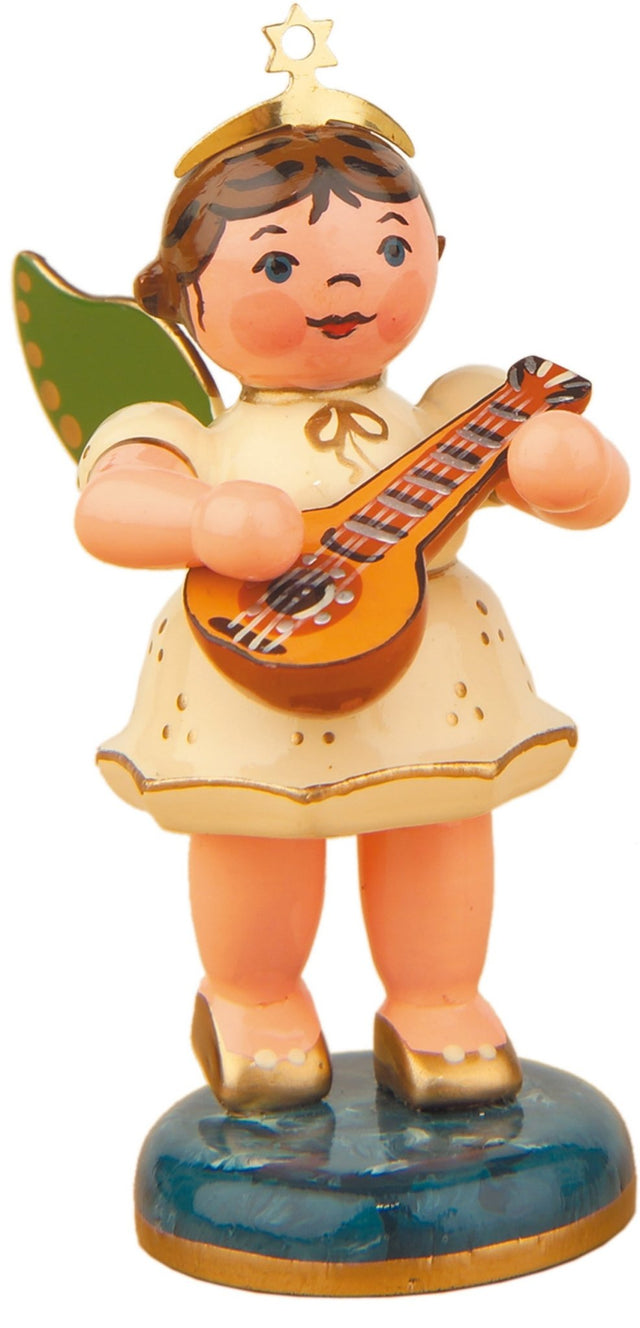 HUB - 121h0028 - Hubrig Volkskunst 'Engel mit Mandoline 6,5cm'