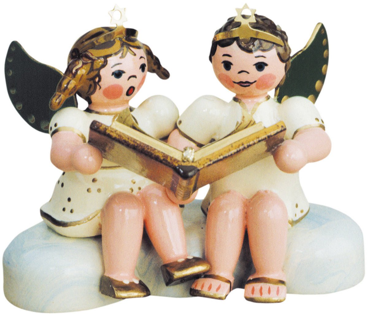 HUB - 121h0402 - Hubrig Volkskunst 'Para aniołków - Opowieści bożonarodzeniowe 6,5 cm'