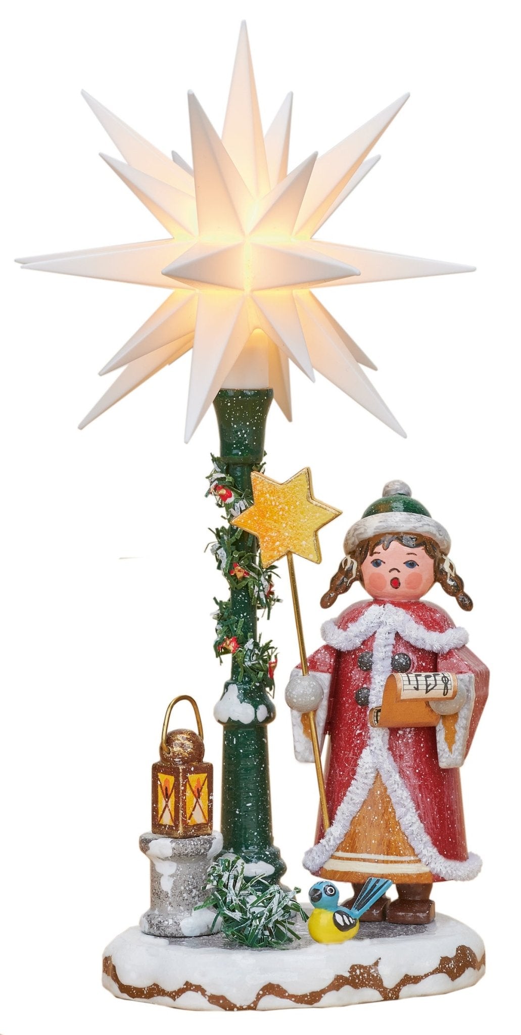 HUB - 110h4501 - Hubrig Volkskunst 'Herrnhuter Sternsinger - elektrisch 15cm'