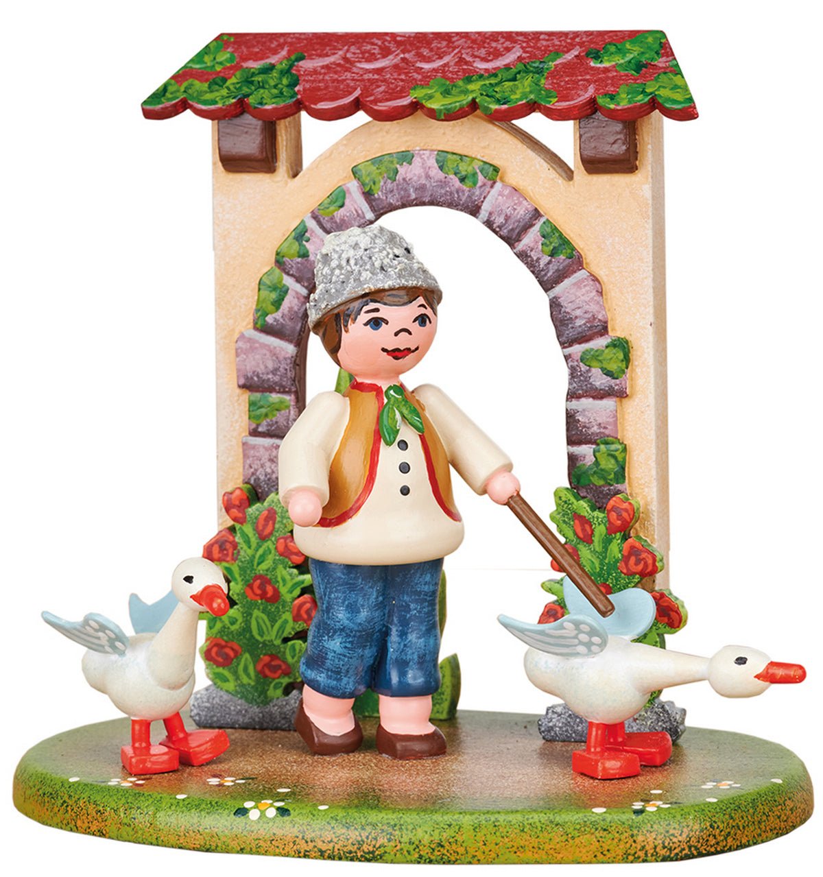 HUB - 330h0014 - Hubrig Volkskunst 'Landidyll - Gänsehirte 11cm'